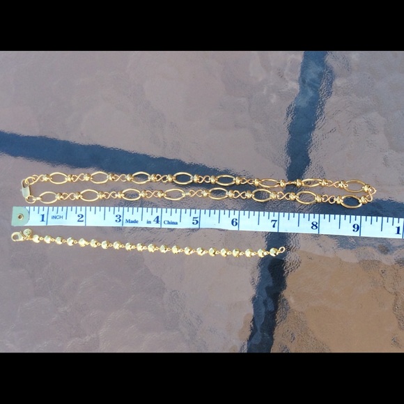 Gold Plated necklace and bracelet set - Picture 4 of 12